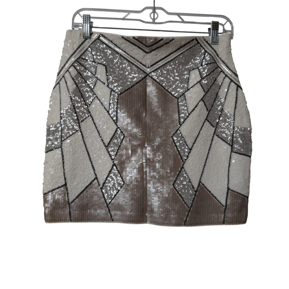 Express Size S Women's Sequin Mini Bodycon Stretch Pull On Skirt New With Tag